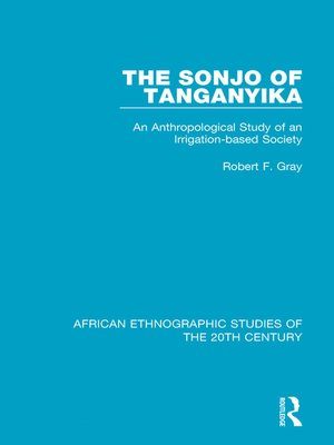 cover image of The Sonjo of Tanganyika